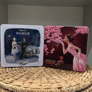 Two Beautiful Tin Box from Lithuanian Candies